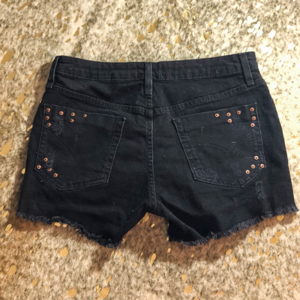 William Rast Black Jean Shorts